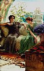 Sir Lawrence Alma-tadema Famous Paintings - Unwelcome Confidences